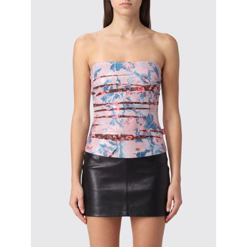 Diesel Women Floral-Print Bandeau Top Diesel In Jersey With Back Zip